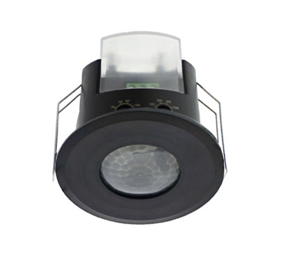 Klemko Aanwezigheiddetector plafond Inbouw PIR LED 800W diameter Zwart (870472)