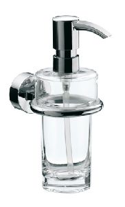 emco rondo2 zeepdispenser kristalglas helder doseerpomp kunststof chroom