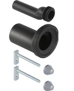 Geberit aansluitgarnituur d90 excentrisch 2,5cm met bevestigingsmateriaal