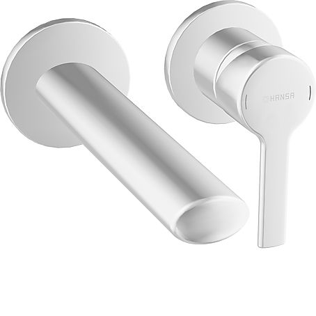 hansaronda 2-gats afbouwset wandmengkraan vaste uitloop sprong 182mm afbeelding 2