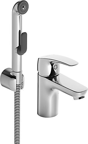 hansapinto wastafelkraan bidetta handdouche. zonder waste-bediening afbeelding 2