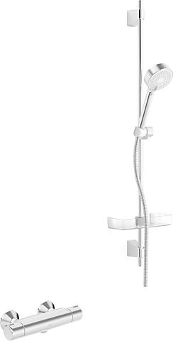 hansamicra douche renovatieset met basicjet glijstangset 920mm
