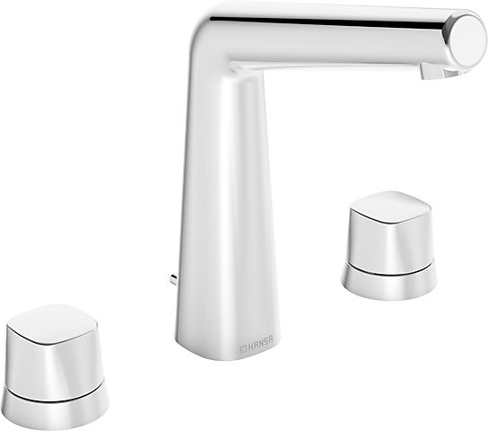 hansadesigno 3-gats wastafelmengkraan met waste afbeelding 2