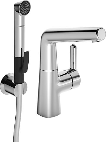 hansadesigno wastafelmengkraan zij-bediend met functie handdouche afbeelding 2