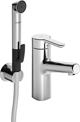 hansadesigno wastafelmengkraan met functie handdouche afbeelding 2