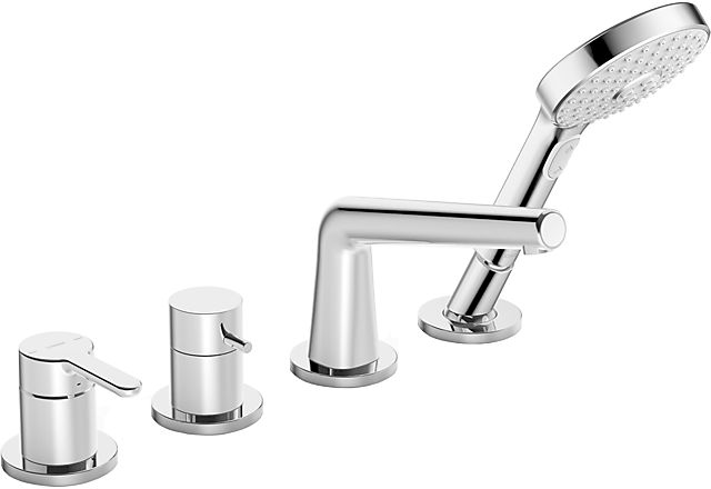 hansadesigno 4- gats afbouwset badrandsysteem met ronde rozetten afbeelding 2