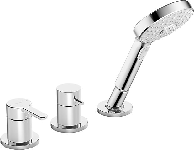 hansadesigno 3-gats afbouwset badrandsysteem met ronde rozetten afbeelding 2