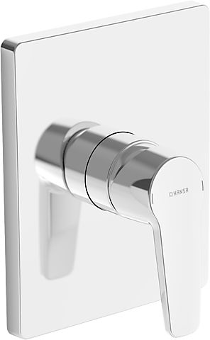 hansapolo afbouwdeel met decorset voor douche (bluebox) afbeelding 2