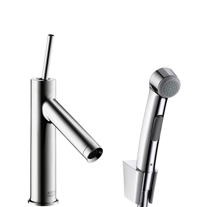 hansgrohe axor starck wastafelkraan m/bidetdouche 10300000 afbeelding 2