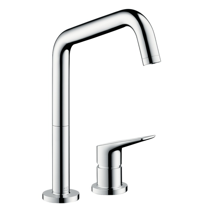 hg ax citterio m 2-gats keukenmengkraan 34820800 hoge uitloop rvs-look afbeelding 1
