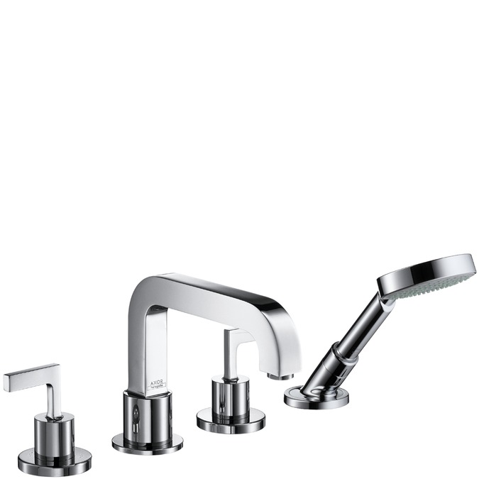 hg axor citterio 4-gats badr.mkr.m/rechte grepen 39446000 chroom afbeelding 3