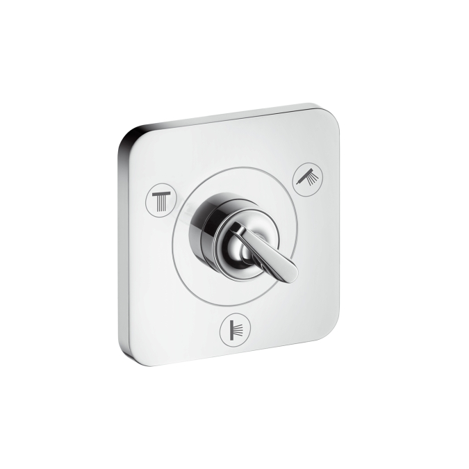 hansgrohe ax citterio e afbouwdeel trio/quattro 12x12 chr. afbeelding 2