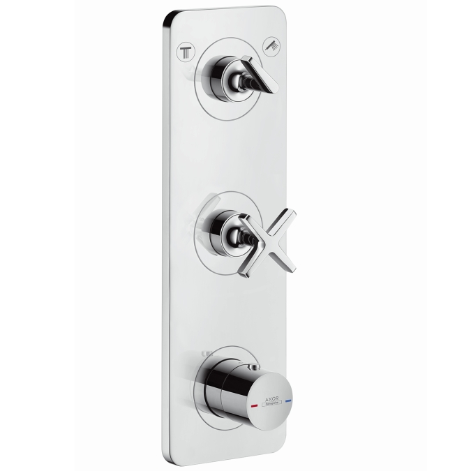 hansgrohe ax citterio e afbouwdeel thermostaatmodule 38x12 chr. 2 functies afbeelding 2