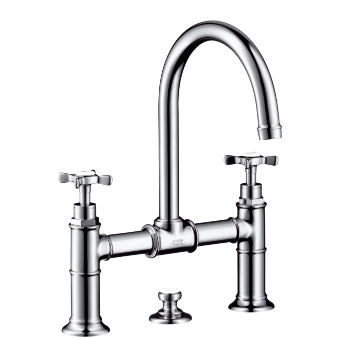 hg axor montreux 3-g.wastafelmengkraan brugmodel 16510000 chroom afbeelding 1