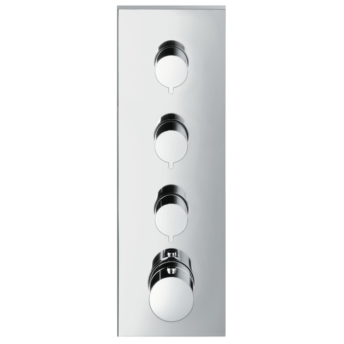 hansgrohe axor starck sc afbouwd.thermostaatmodule 10751000 chroom 3 stopkranen afbeelding 3