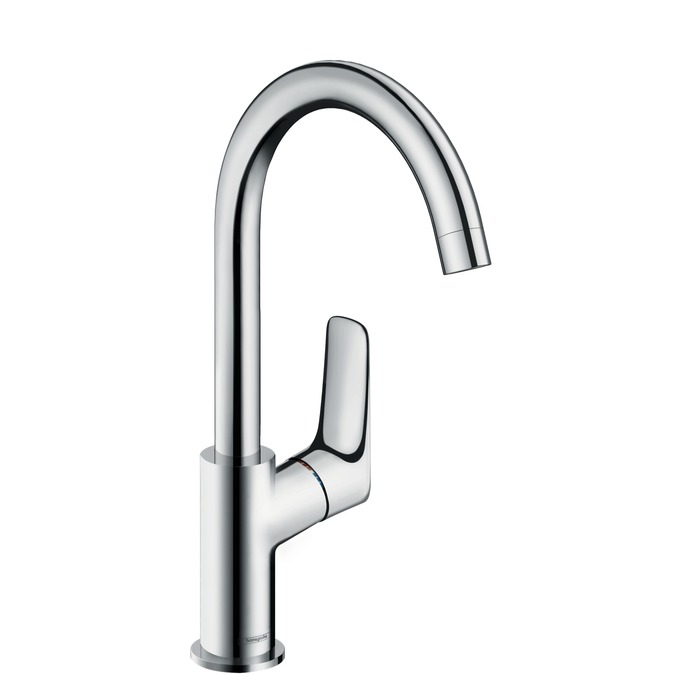 hansgrohe logis wastafelmengkr.hoge draaibare uitl 71130000 chroom met waste afbeelding 2