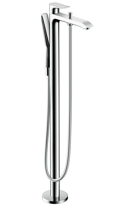 hansgrohe metris vrijstaande badmengkr.afbouwdeel 31471000 chroom voorsprong uitloop 209mm afbeelding 3