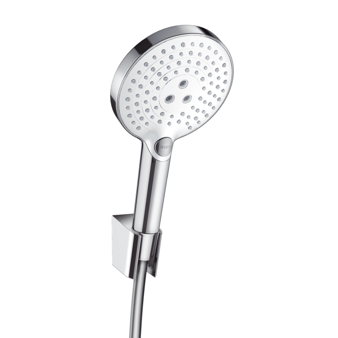 hansgrohe raindance select s 120 porters badset doucheslang 160 cm wit/chroom afbeelding 1