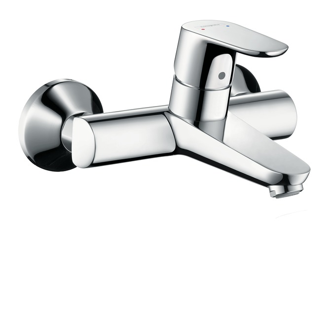 hansgrohe focus wastafelkr chroom wanduitv. afbeelding 2