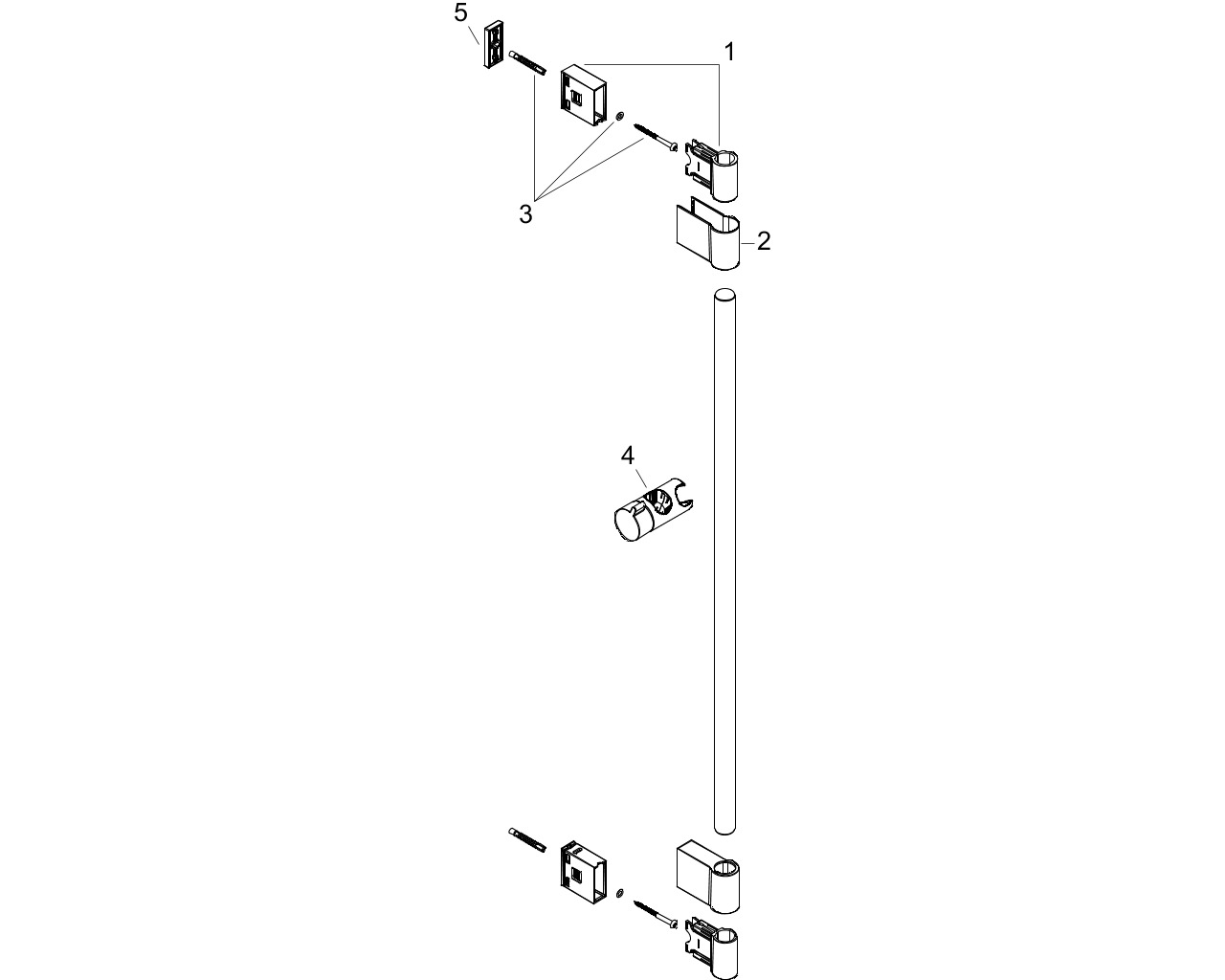 hansgrohe unica vario glijstang 72 cm afbeelding 3