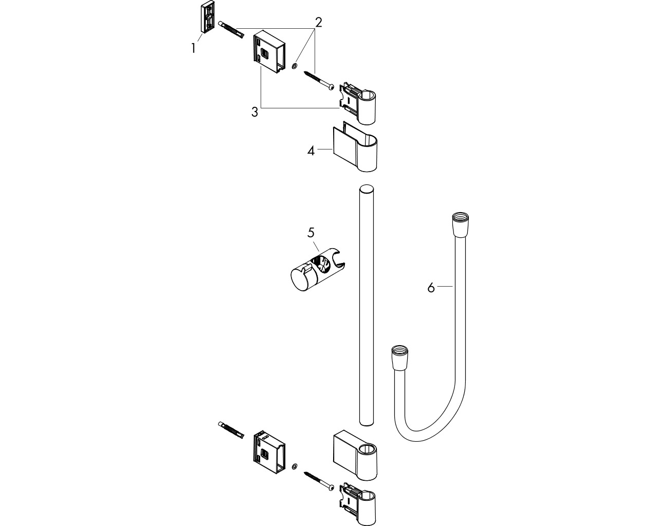hansgrohe unica vario glijstang 105 m afbeelding 3