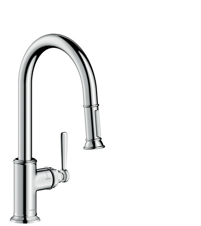 hansgrohe axor montreux eúngreeps keukenmengkraan met uittrekbare vuistdouche chroom afbeelding 3