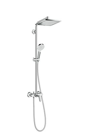 hansgrohe crometta e 240 1jet showerpipe with single lever mixer afbeelding 3