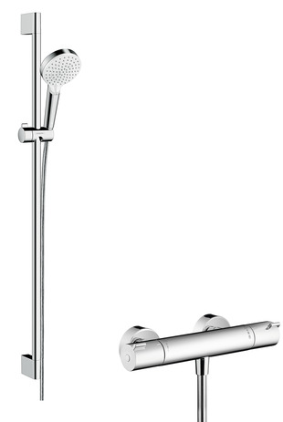 hansgrohe ecostat 1001 cl combi 90 cm met crometta vario hand shower afbeelding 3
