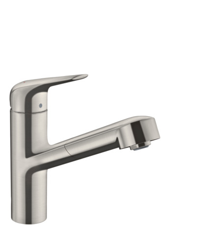 hg m42 m427-h150 eengreeps keukenmengkraan met uittrekbare uitloop rvs finish afbeelding 3