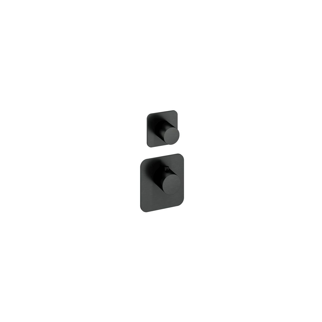 Hotbath afbouwdeel - highflow thermostaat met 1 stopkraan bgp - geborsteld gunmetal pvd afbeelding 3