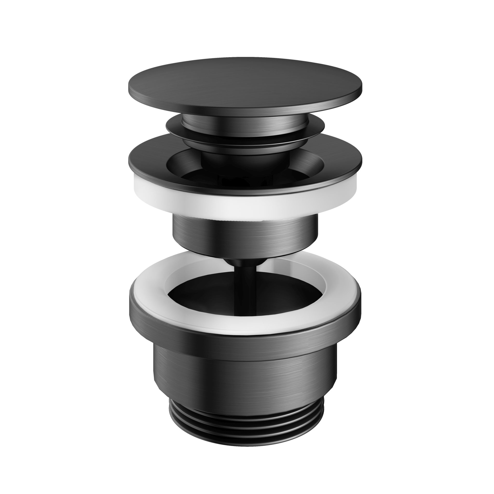 Hotbath clickplug met schroef rond bgp - geborsteld gunmetal pvd afbeelding 3
