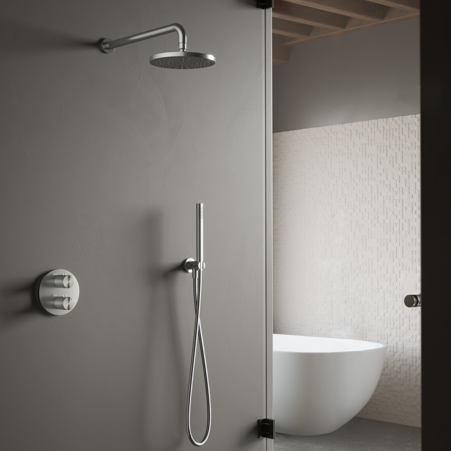 Hotbath complete thermostatische douche inbouwset archie met 2-weg-stop-omstel afbeelding 6
