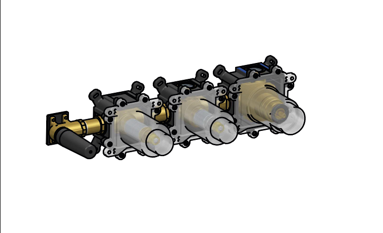 Hotbath inbouwdeel bad/douche thermostaat met 2 stopkranen zonder uitloop