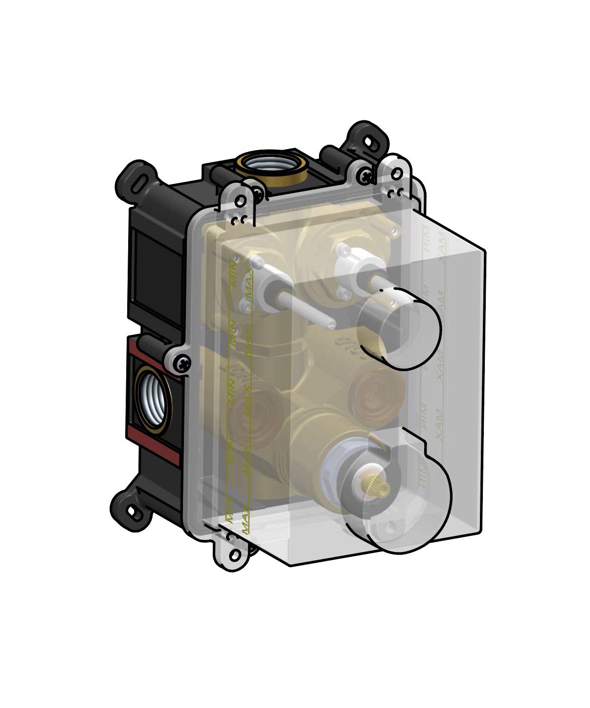 Hotbath push button inbouwdeel 2 stopkr afbeelding 4
