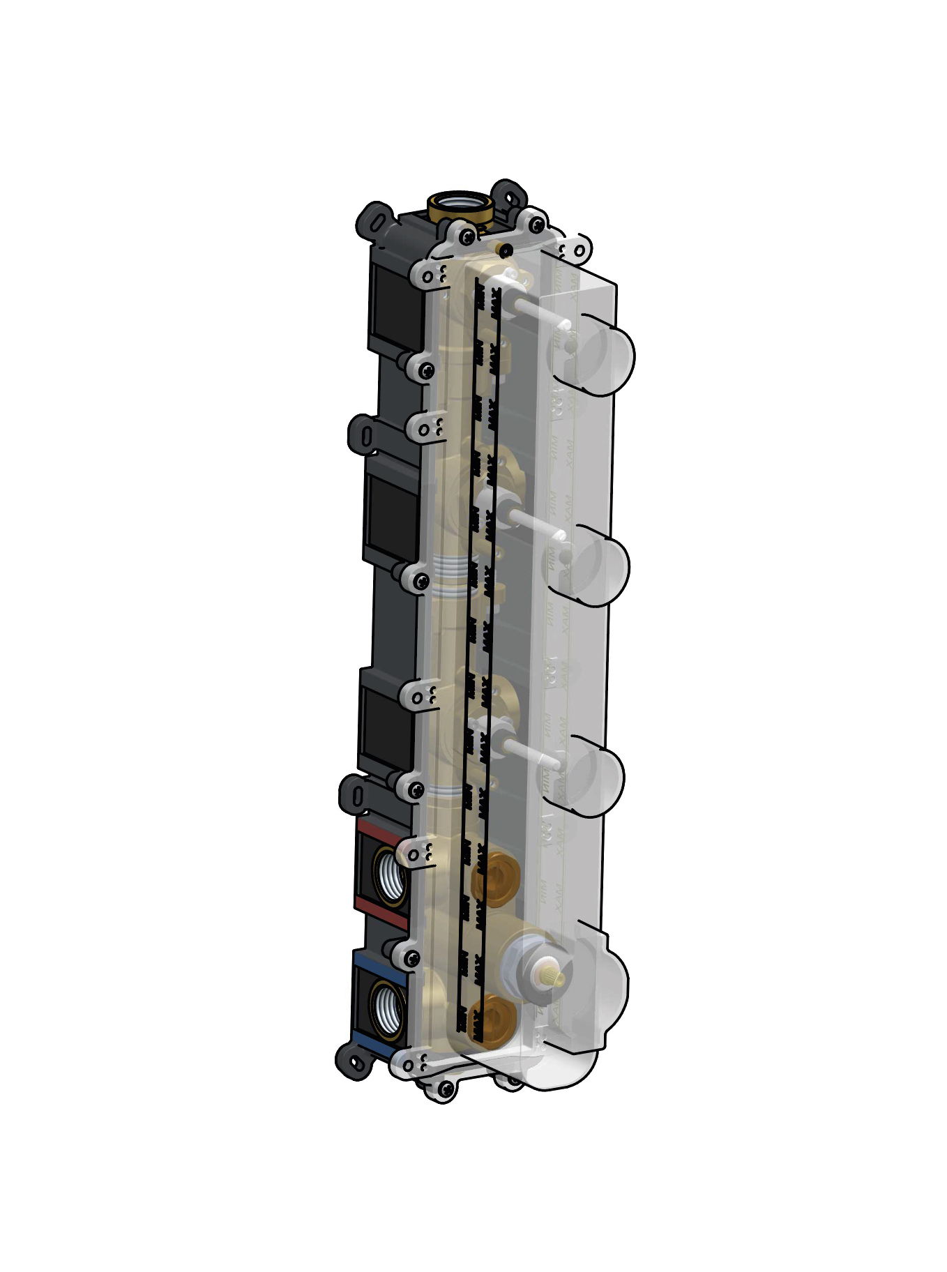 Hotbath push button inbouwdeel 3 stopkr afbeelding 4