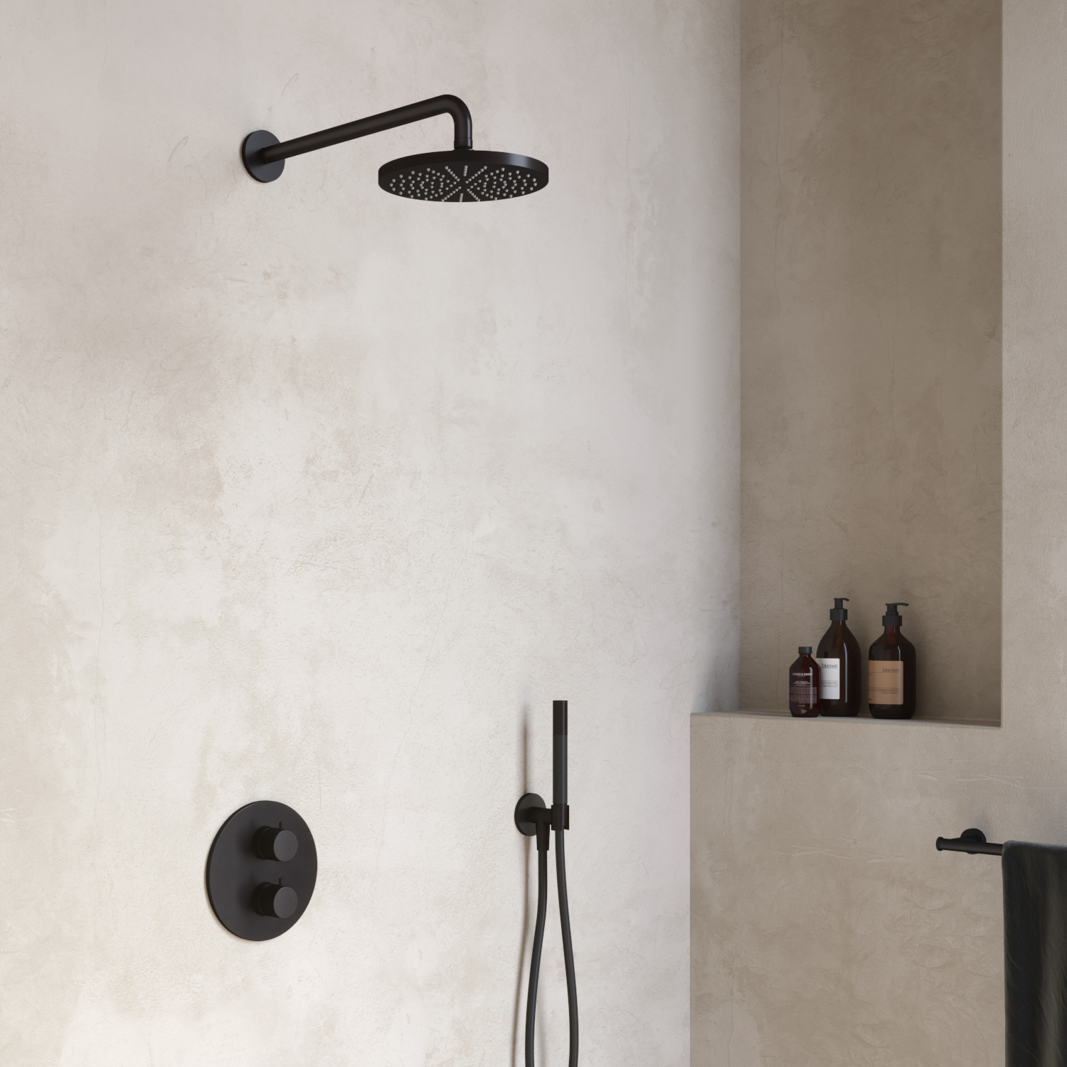 Hotbath complete thermostatische douche inbouwset cobber met 2-weg-stop-omstel afbeelding 5