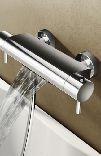 Hotbath buddy 021 thermost.badmengkraan opbouw chroom cascade uitloop (waterval)