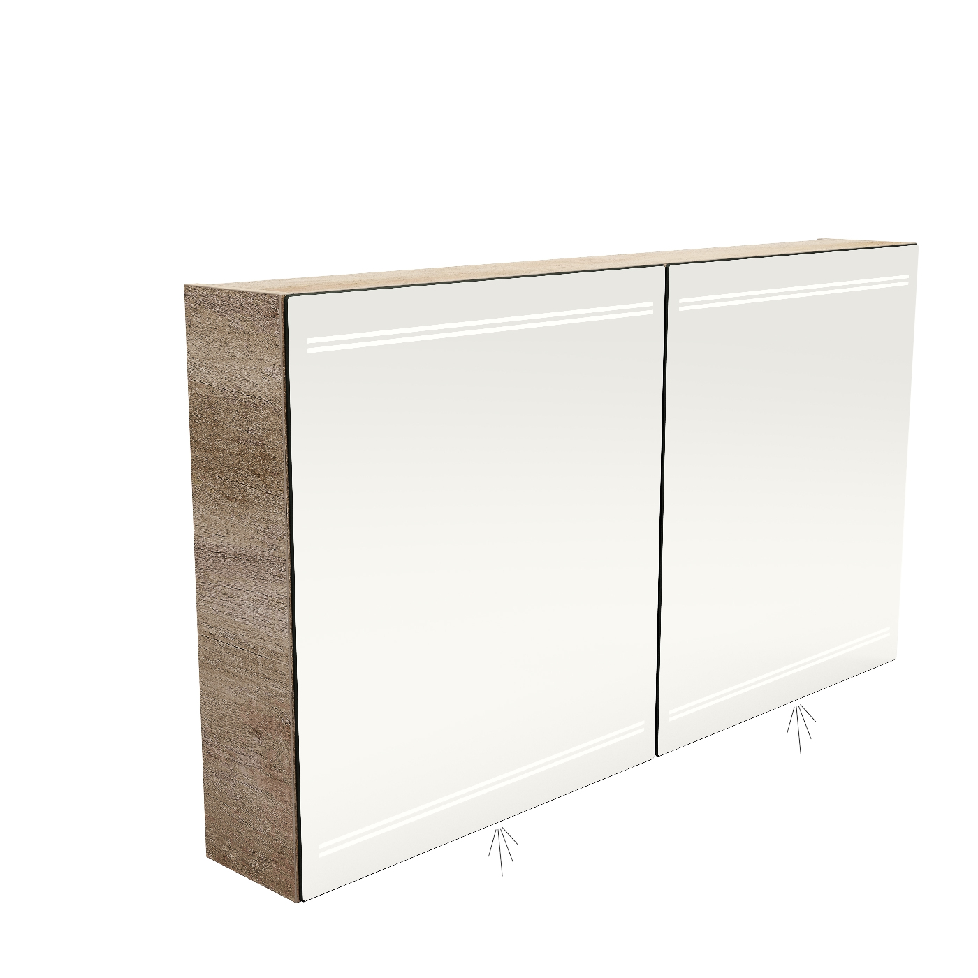 spiegelkast + verwarming SSK 1203-E