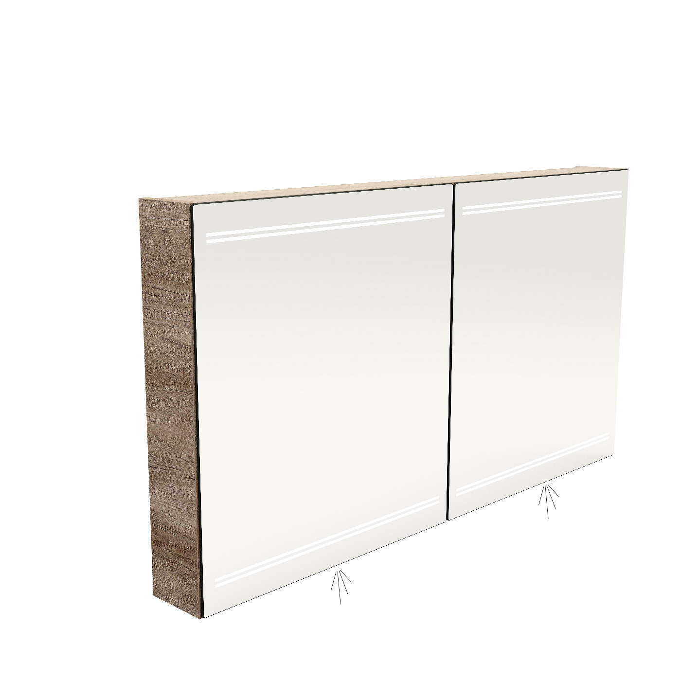 spiegelkast + verwarming + led SSKO 1200-F afbeelding 2
