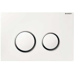 Geberit bedieningsplaat Sigma20. voor 2-toets spoeling: wit / glansverchroomd afbeelding 2