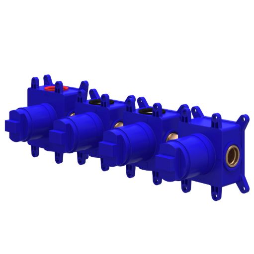 inbouwbox voor inbouwthermostaat met 3 stopkranen symmetry