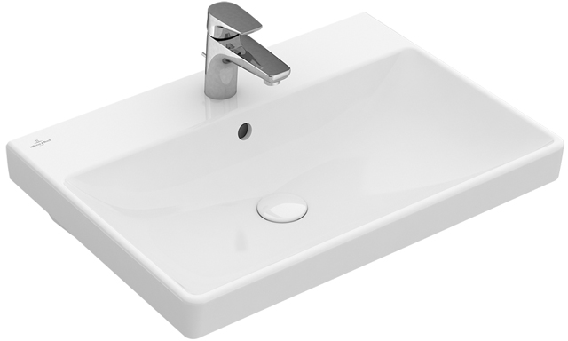 v&b avento wastafel wit alpin ceramicplus 650 x 470 mm afbeelding 2