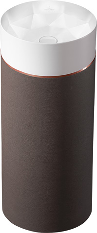 v&b octagon wastafel met zuil mocha leather afbeelding 2