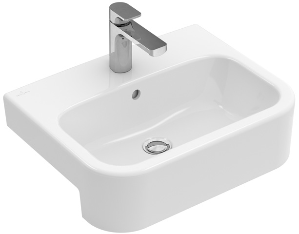 v&b architectura voorbouwwastafel wit alpin ceramicplus 550 x 430 mm afbeelding 2