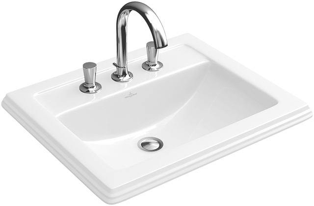 v&b hommage inbouwwastafel wit alpin ceramicplus 630 x 525 mm afbeelding 2