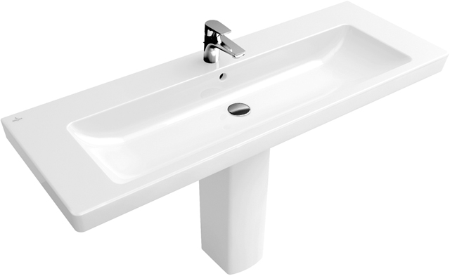 v&b subway 2.0 meubelwastafel wit alpin ceramicplus 1300 x 470 mm afbeelding 2