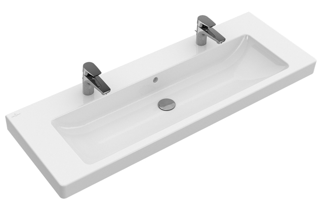 v&b subway 2.0 meubelwastafel wit alpin ceramicplus 1300 x 470 mm afbeelding 2