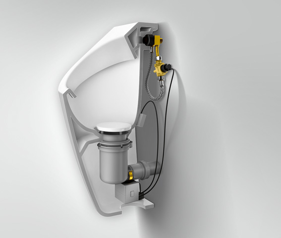 v&b prodetect 2 radargestuurde spoeling voor urinoirs afbeelding 2