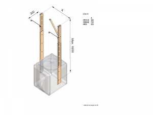 verticale ophangset xr. 80-165 cm