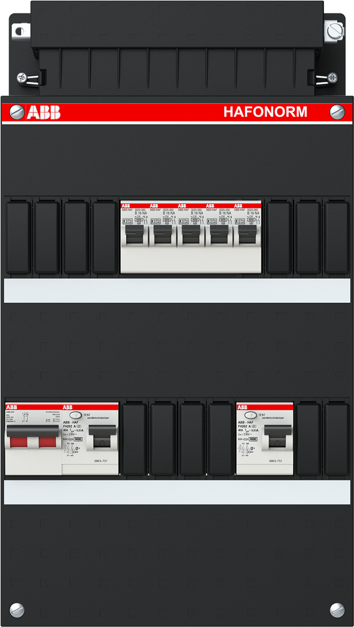 ABB Hafonorm Groepenkast 1-fase HS 2xALS 2p met 5 groepen 220x330mm HAD3332-22+H42